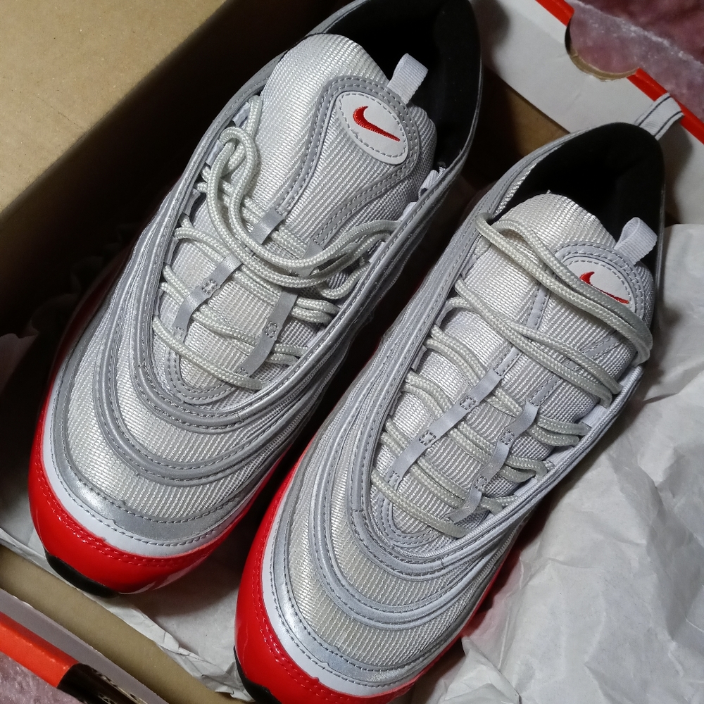 Nike Air Max 97 "Pure Platinum/University Red"